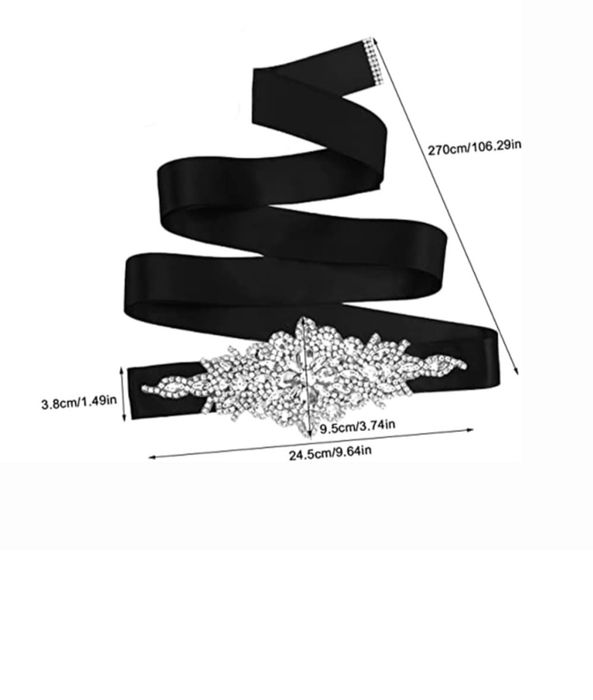 Brau cu șnur din satin și pietre