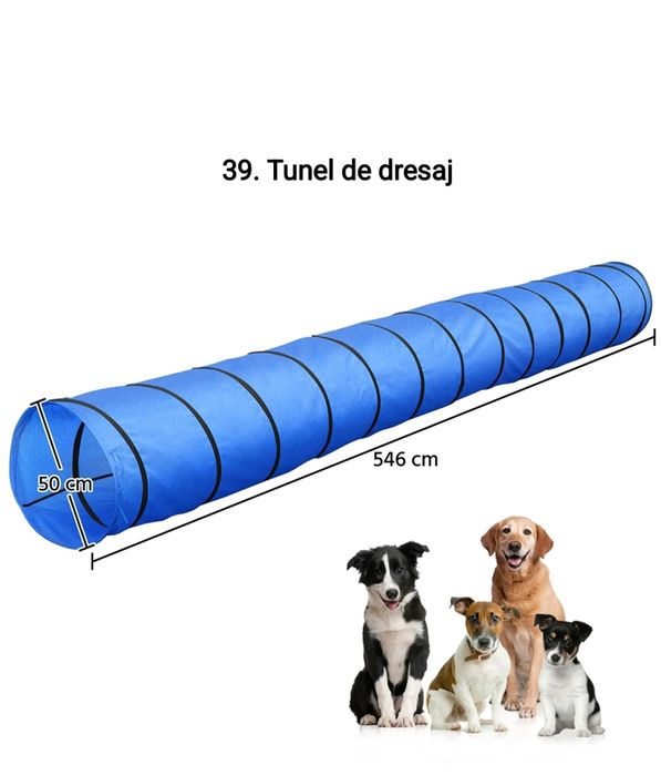 Tunel de agilitate pentru catei