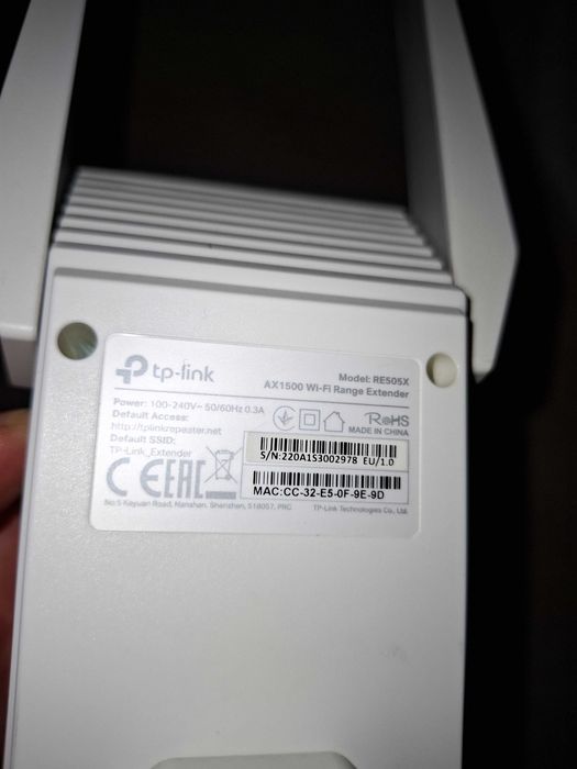 Range Extender TP-Link RE505X Wi-Fi 6 Dual-Band Gigabit AX1500