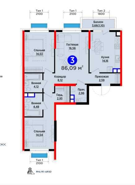 3х комнатная квартира в Янги Узбекистане, можно купить  в ипотеку