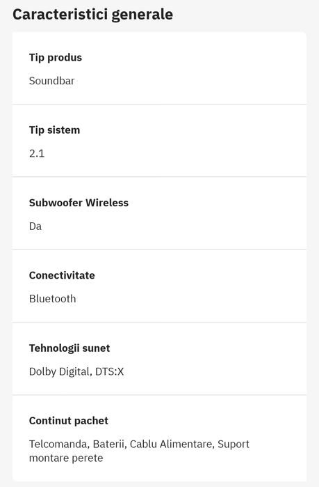 Soundbar PHILIPS TAB5309,240W, Bluetooth,Subwoofer Wireless
