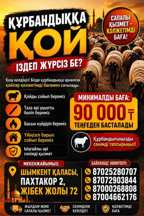 Қой сатылады 90.000мын тенгеден