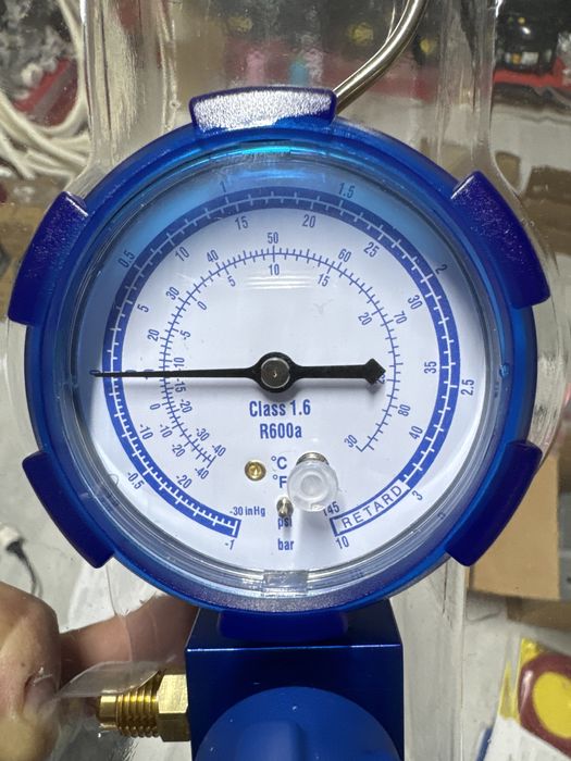 Manometru ceas freon r600 cu robinet frigider frigotehnie nou