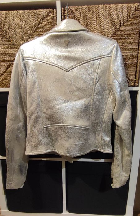 Geaca GUESS Scratched Foil, Geaca Biker GUESS - Marime XS