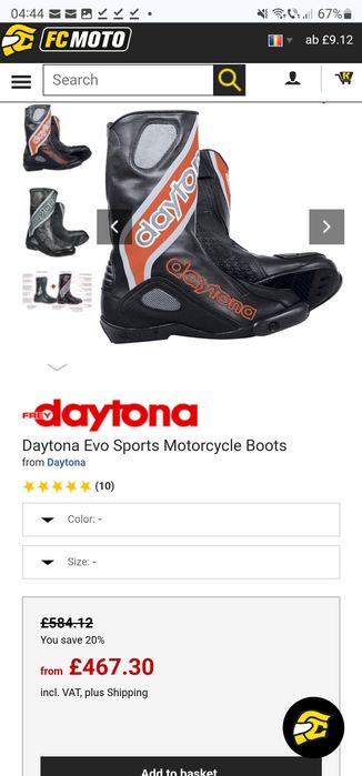 Ghete moto Daytona Evo Sports IS