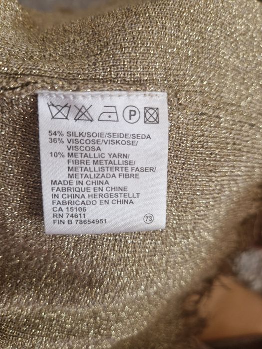 2 Topuri tricotate din matase cu fir metalic - Frangi