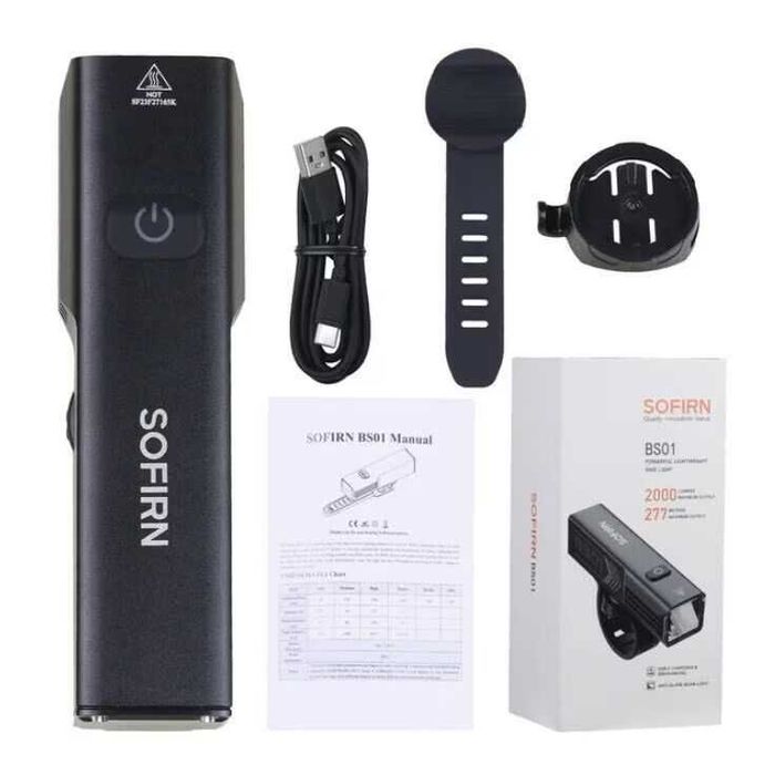 Lanterna LED far bicicleta Sofirn BS01 de 2000 lumeni la 277 metri