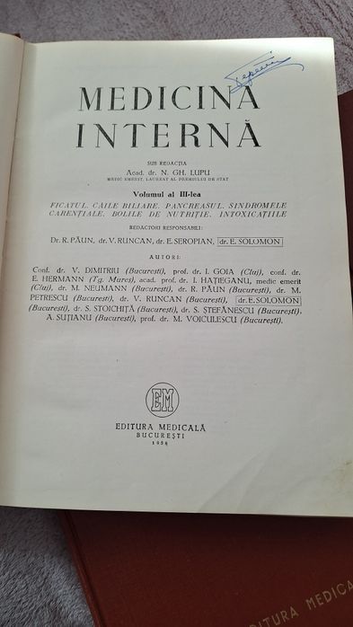 Medicina Interna, Acad. Dr. N. GH. LUPU