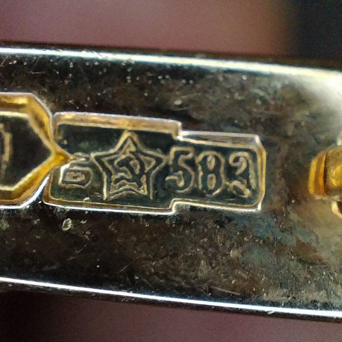 Советские серьги 583 пробы