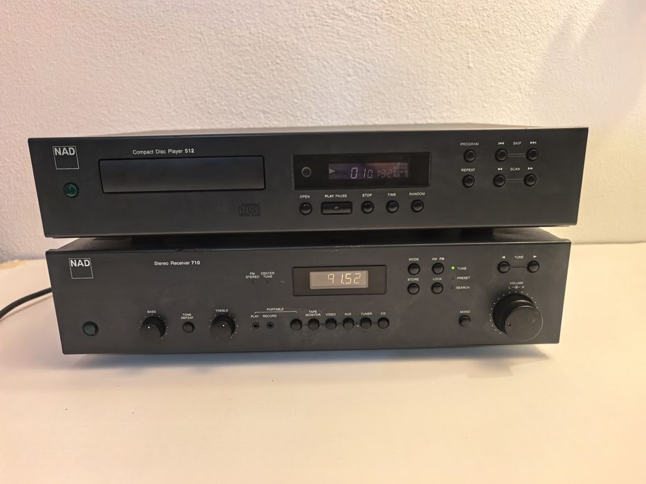 Amplificator NAD 710 si CD NAD 512 compact disc amplituner statie