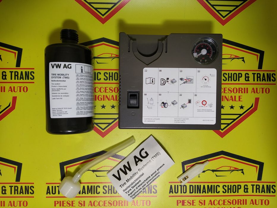 Compresor auto umflat roti kit pana original Vw Seat Skoda Audi 180w