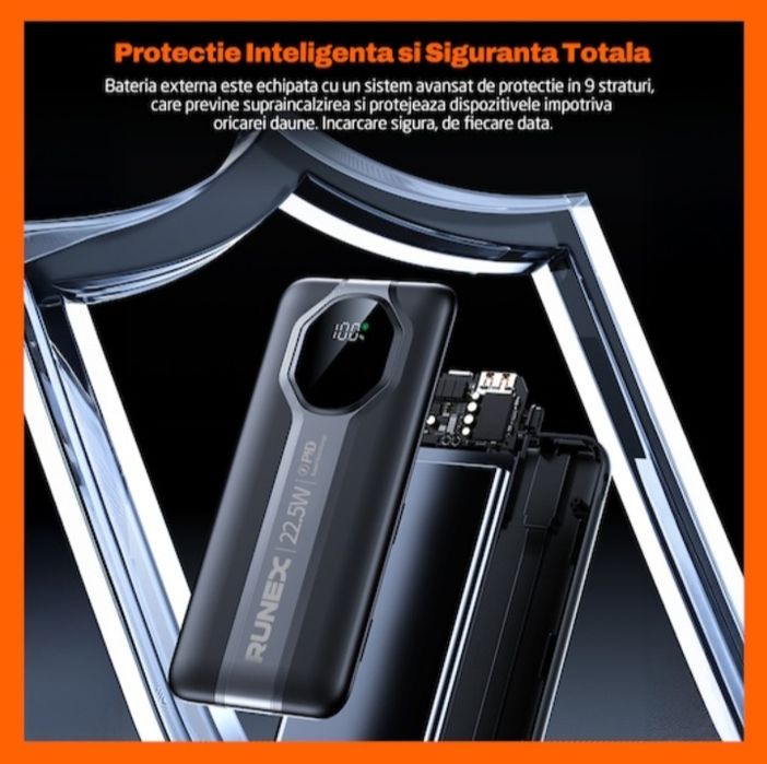 Baterie externa runex 20.000 mAh