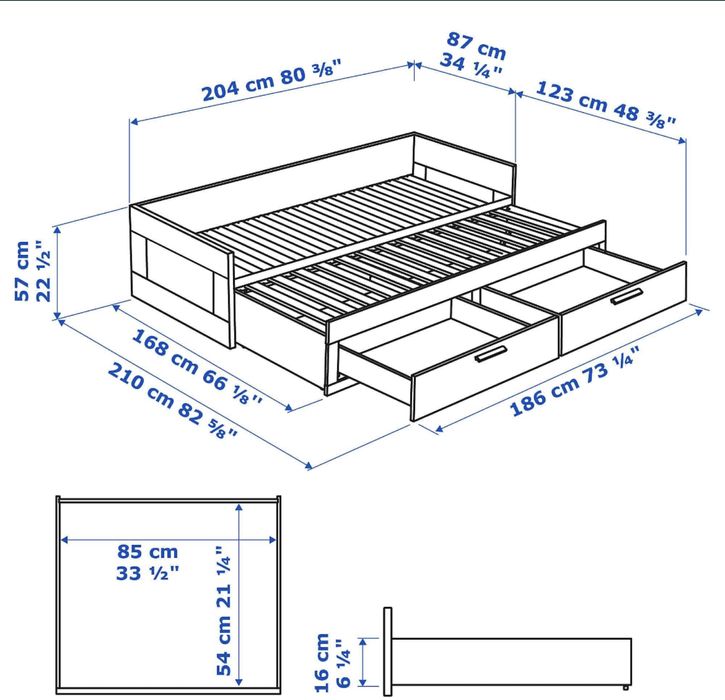 Кровать IKEA BRIMNES вместе с матрасом!