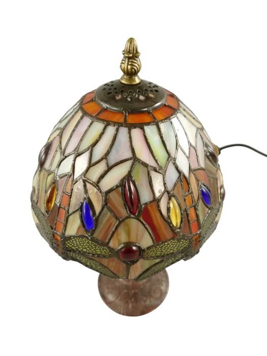 Lampă de masă Tiffany, vitraliu decorativ
