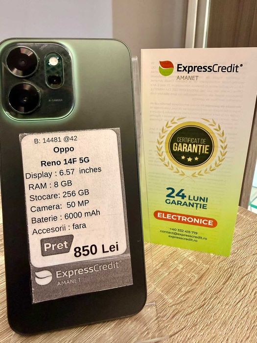 Oppo Reno 14F (AG42 B.14481) GARANTIE 24 LUNI