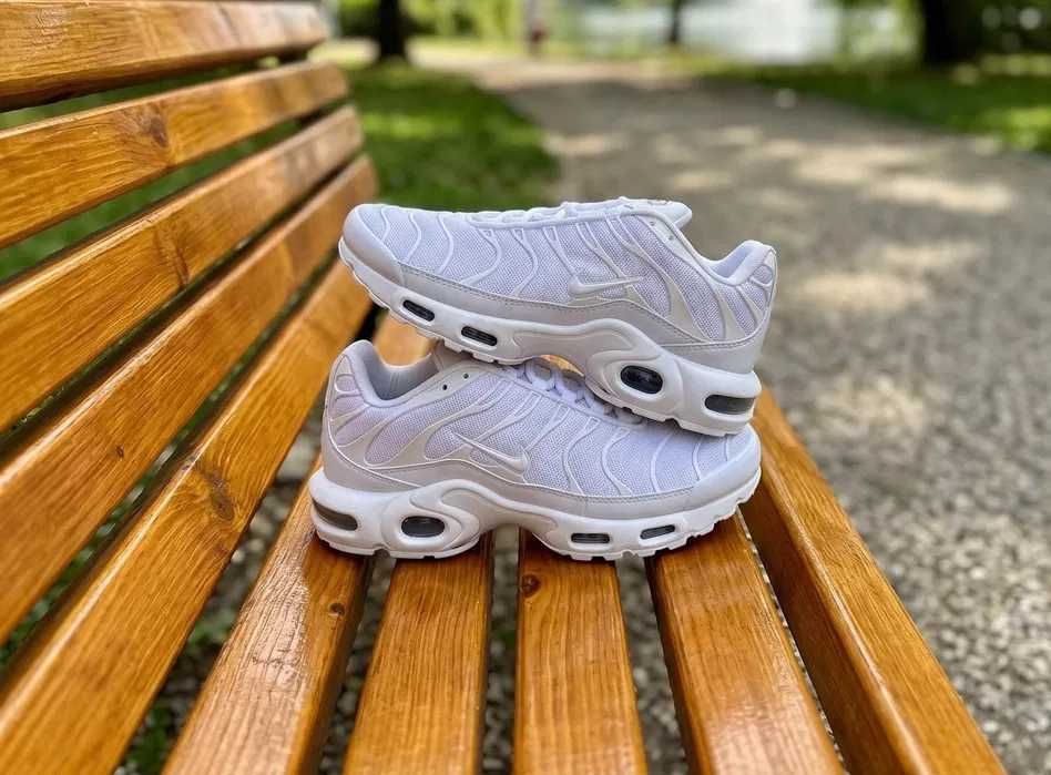 Найк Nike TN AirMax PLUS Full White - Premium 36 37 38 39 40 41 42 43 44 45 46