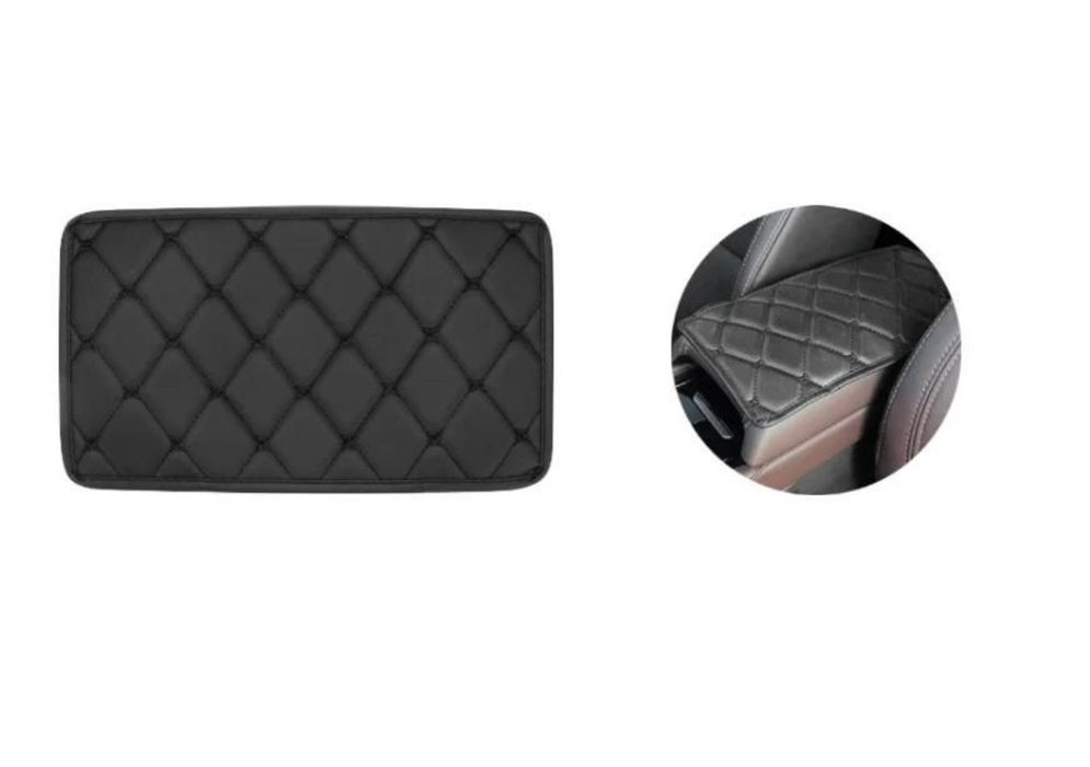 Подложка за кола за подлакътник, черна, 1бр