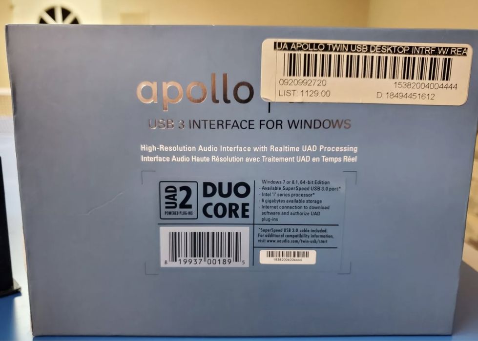 UAD Apollo Twin USB 3.0 Windows