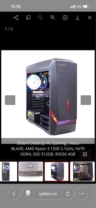 Carcasa gaming cu led