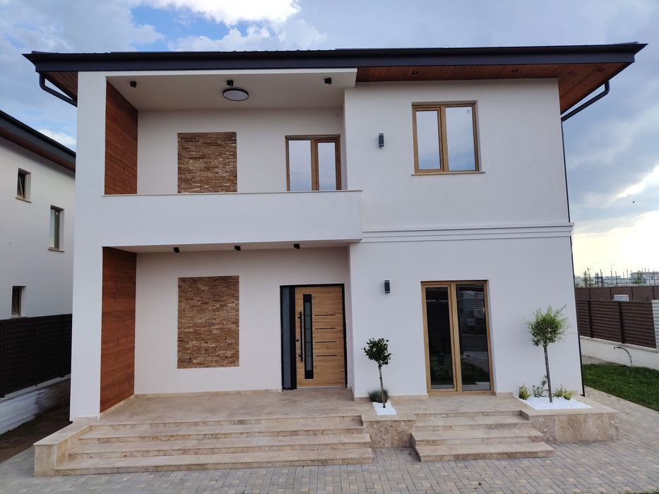 Vila Dobroiesti 5camere, 3 bai, cartier rezidențial, strada Asfaltata