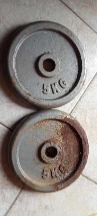 Тежести за щанги метални 2×5кг