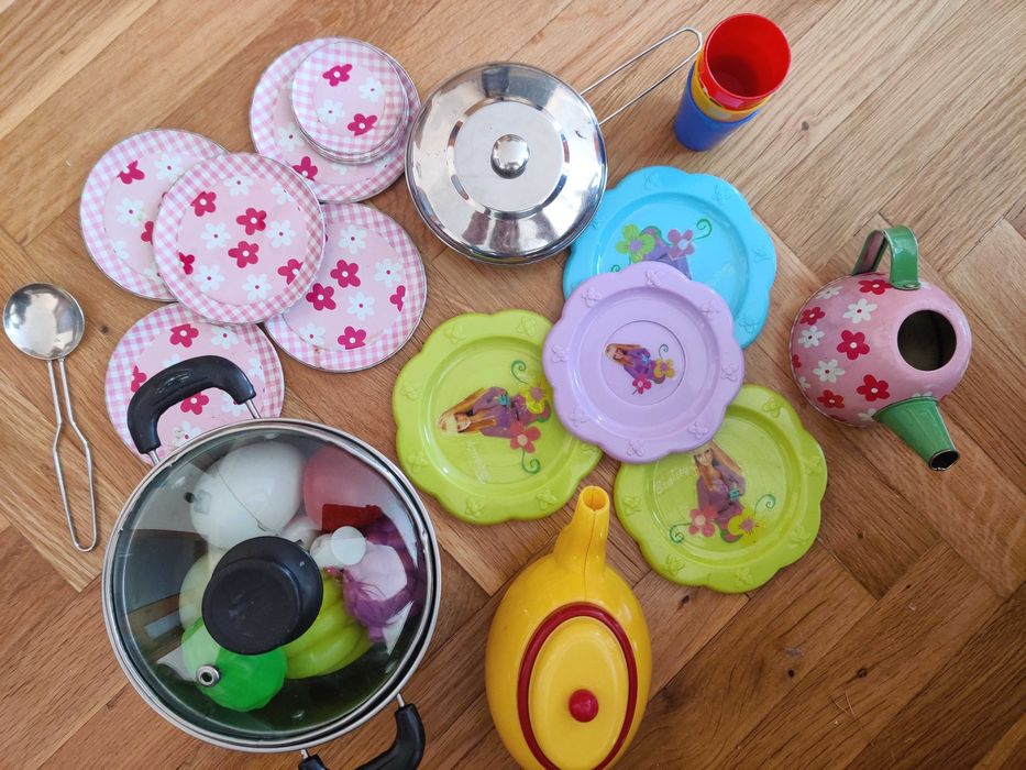 Дървена играчки за готвене: барбекю, пица торта, зеленчуци за рязане