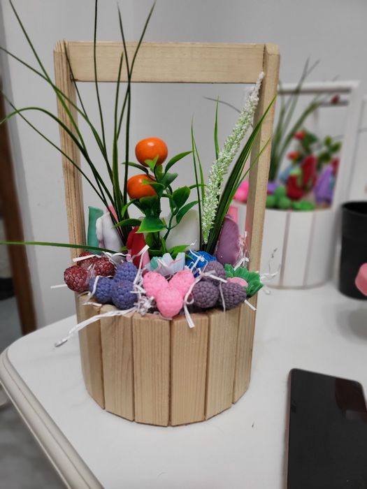 Подарочная корзина мыла на день рождения