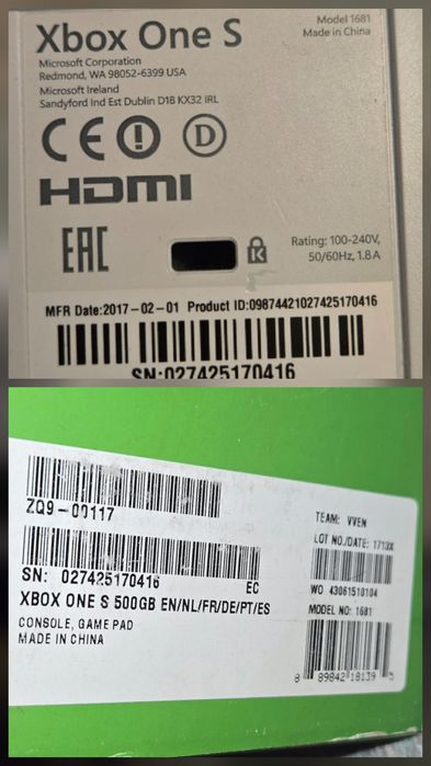XBOX ONE S 500Gb Controller Joystick