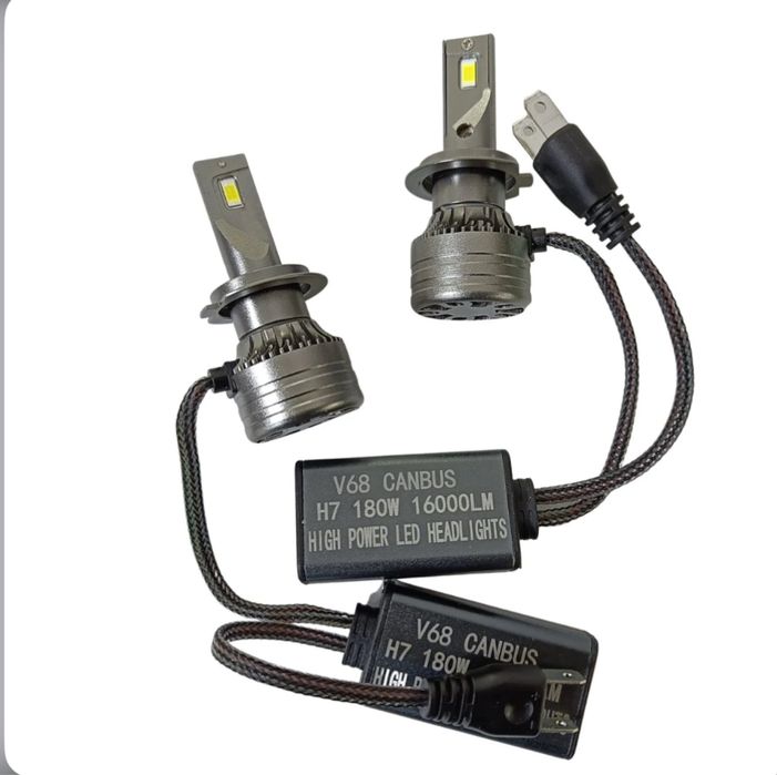Set 2 Becuri Auto H7 Led, V68, Canbus, 180W,16000 lm ~ Promotie !!!