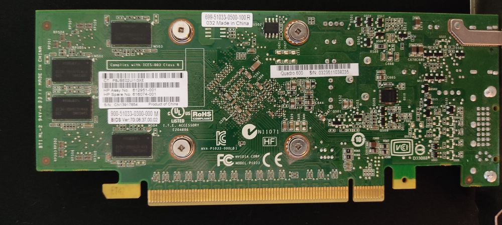 Видеокарта NVIDIA QUADRO 600