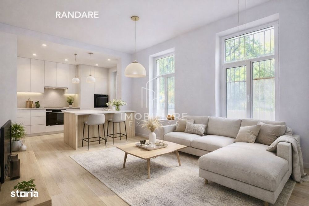 Apartament semifinisat avansat – 120 mp SEMICENTRAL.