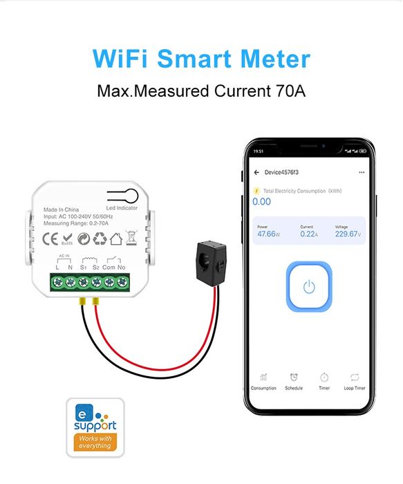 Sonoff POWCT Wifi смарт електромер