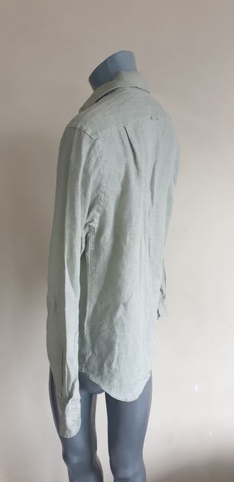 Boggi Milano Len/ Лен Regular Fit Mens M ОРИГИНАЛ! Мъжка Ленена Риза.