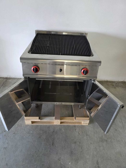 Grill roca vulcanica ,plita roca vulcanica cu placa de fonta NOU