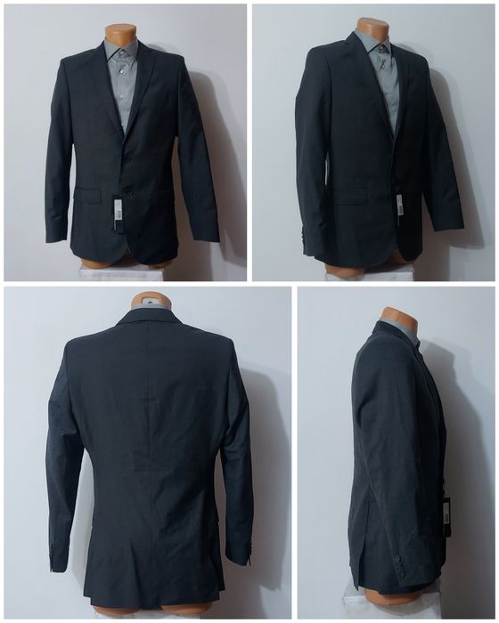 Sacou nou J. Lindeberg Mick Dressed Wool Blazer Grey Melange, nr 46/48