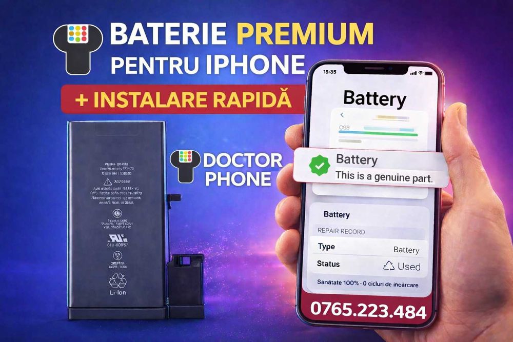 Baterie iPhone 11 12 pro 13 pro 14 pro 15 pro max Service Reparatii