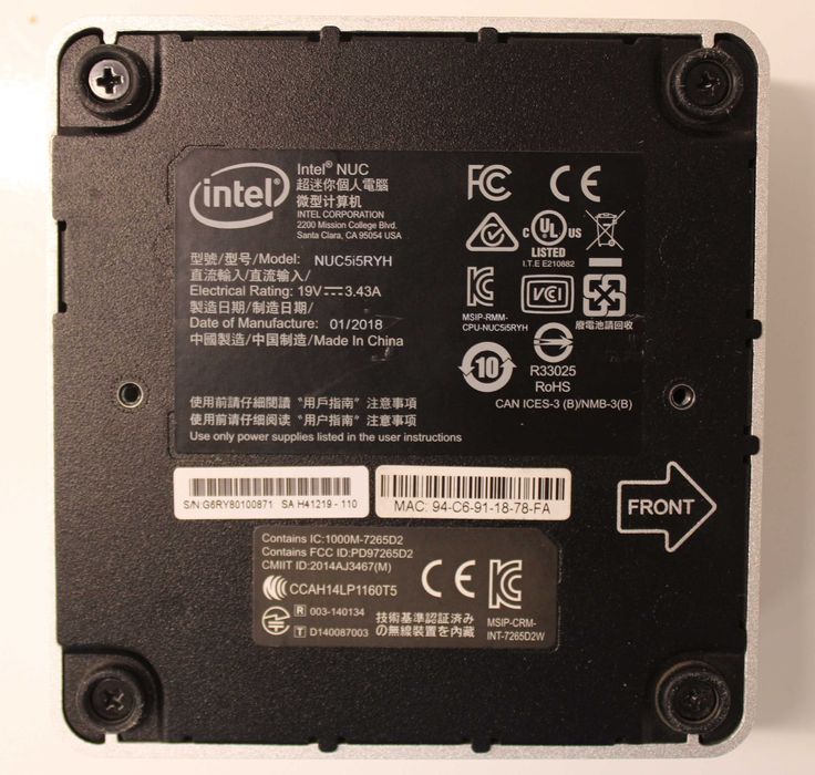 Мини компютър Intel NUC D54250WYKH / NUC5i5RYH