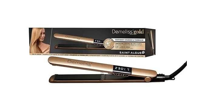 Преса за коса Saint Algue Demeliss GOLD, керамична, 150-230°C
