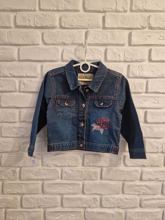 Geaca denim noua pentru fete 3-4 ani