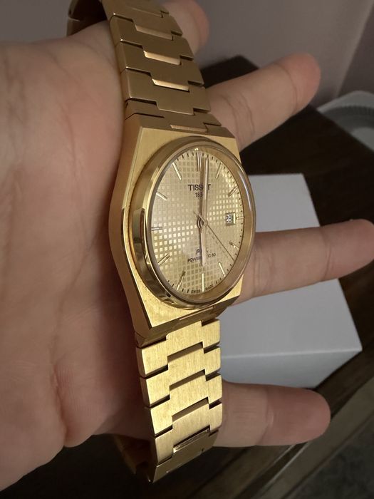 Tissot PRX gold auriu automat acte, cutie