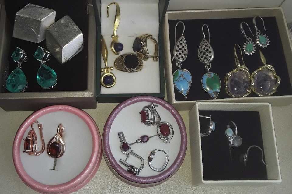 Серьги с натуральным камнем дешево