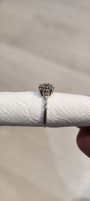 Кольцо серебро с бриллиантами