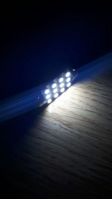 Bec LED numar C5W 12V 41mm 12 LED SMD 3528 1210 Car Dome Light Festoon