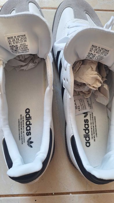 Adidas Samba OG B75806 White Black Grey Mărimea 43⅓ Noi cu Cutie