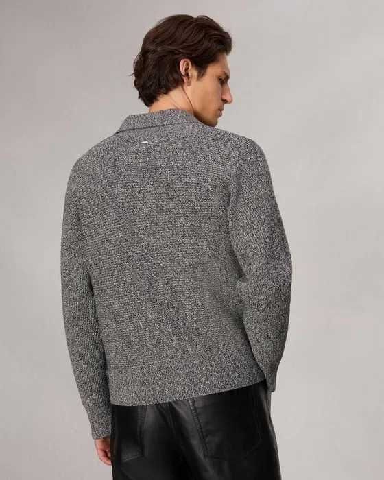 Rag & Bone, Cardigan din bumbac Dexter Marl, Gri, M
