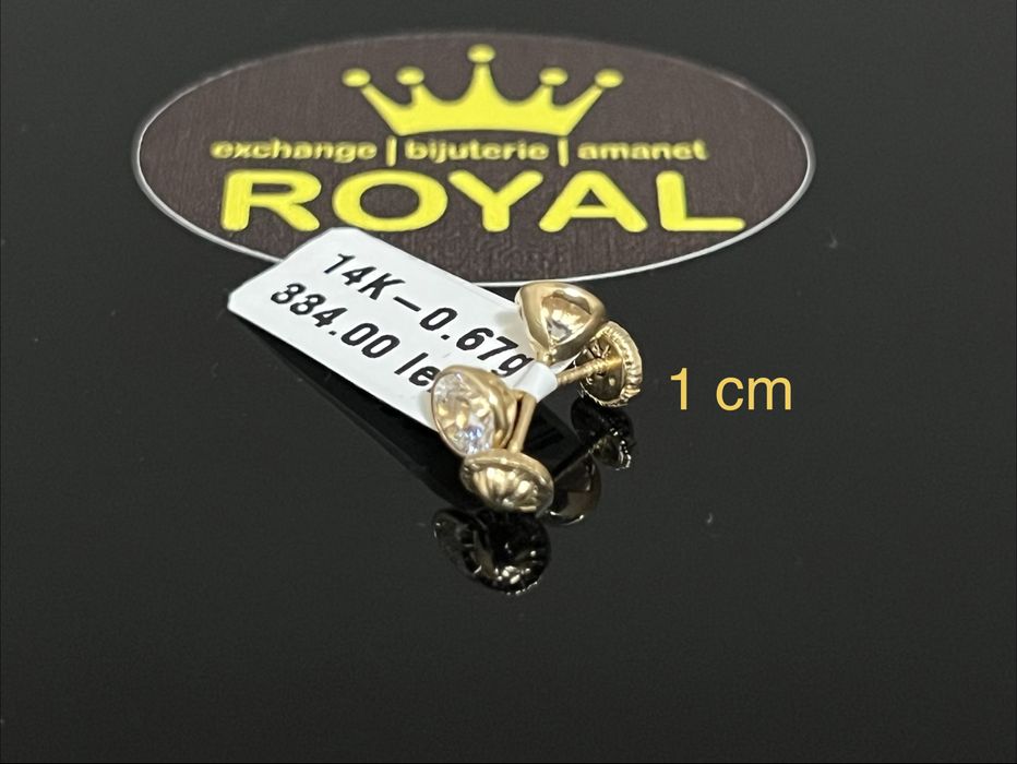 Bijuteria Royal : Cercei aur 14k 0,67 grame