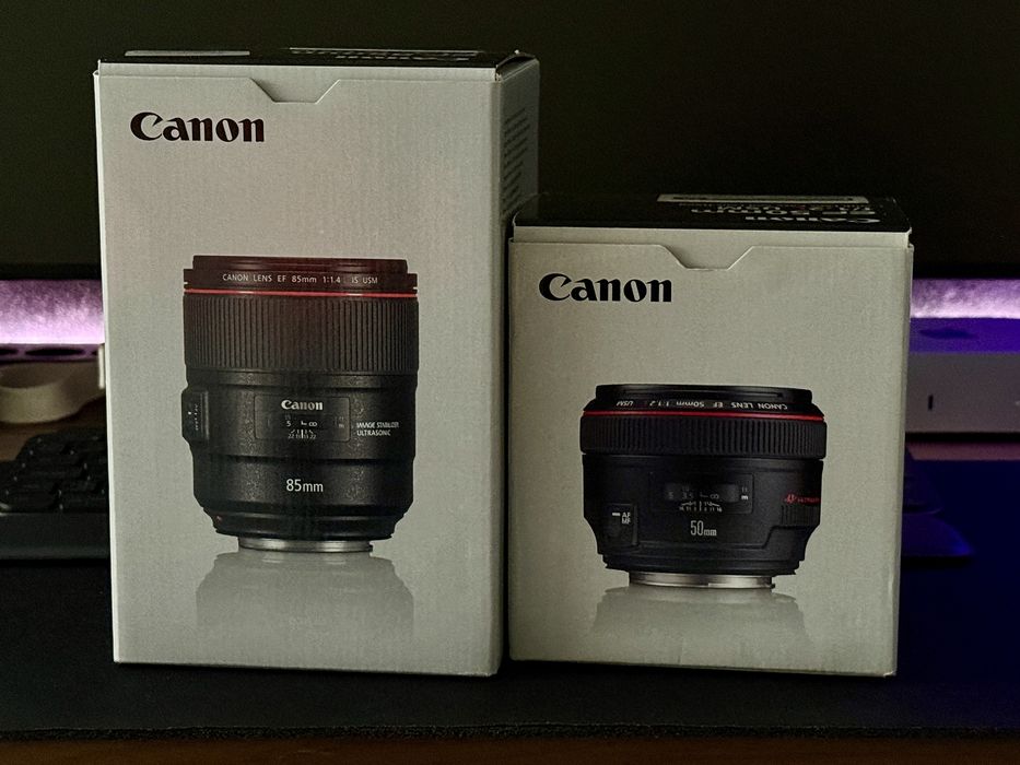 Canon EF 50mm f1.2 L  + Canon EF 85mm f1.4 L (vandut)