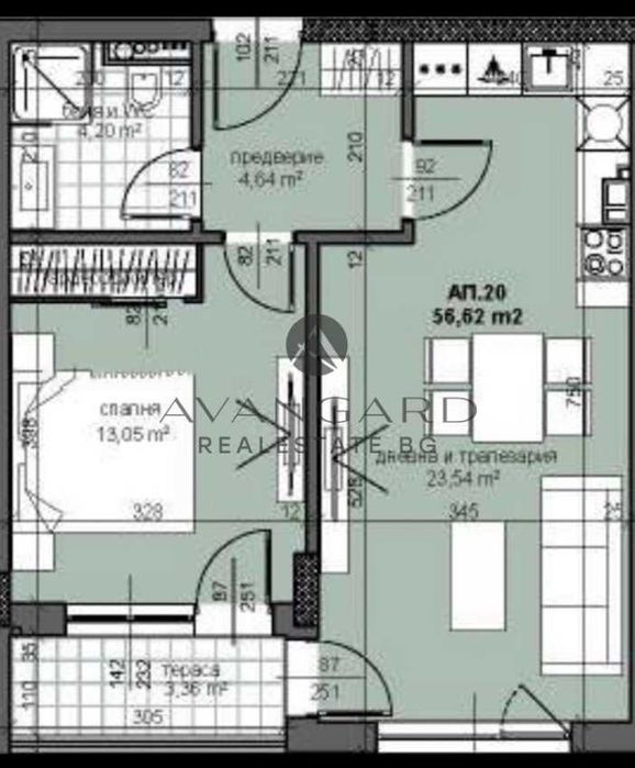 Продава се Двустаен апартамент в Пловдив, Тракия - 66 кв.м за 1500 €/кв.м - Снимка #1