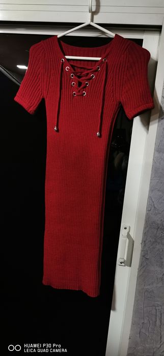 Дамска плетена рокля