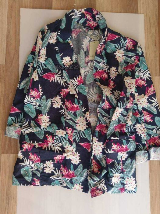 Лятно яке, жакет, камуфляж 53 проц. лен, Ново